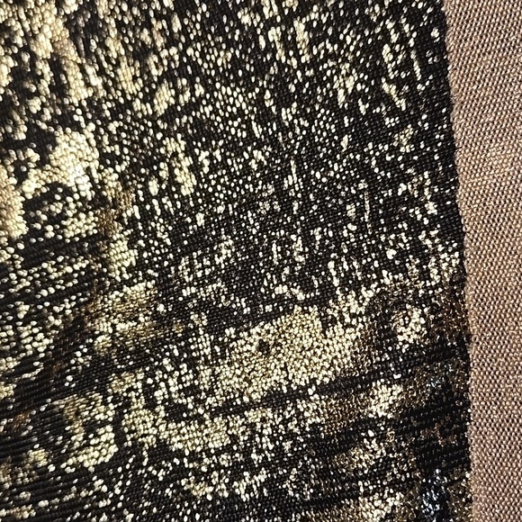 Molly Bracken Shimmering Gold and Black V-Neck T Shirts - Picture 4 of 5